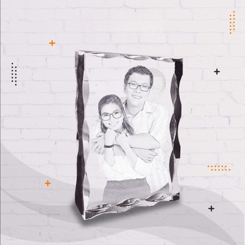 3D Notched Crystal Tall Portrait