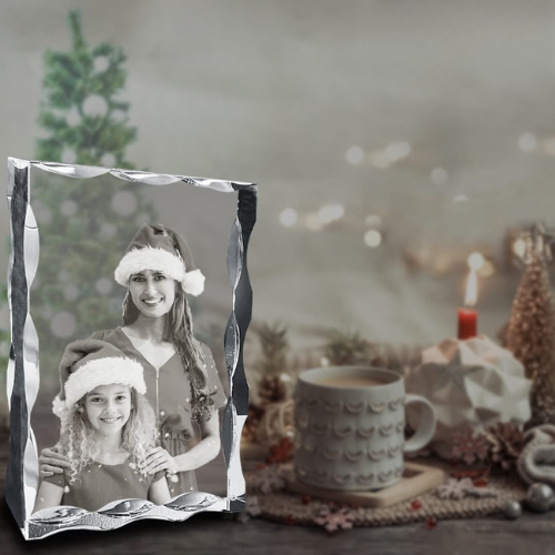 3D Notched Crystal Tall Portrait