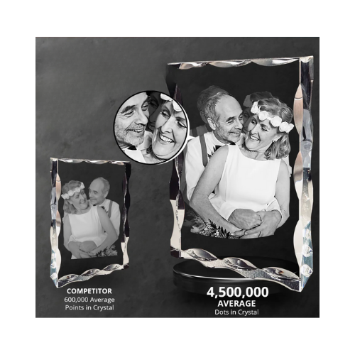 3D Notched Crystal Tall Portrait