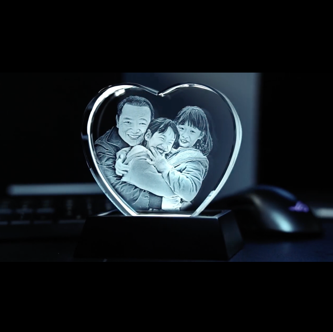 3D Crystal Heart